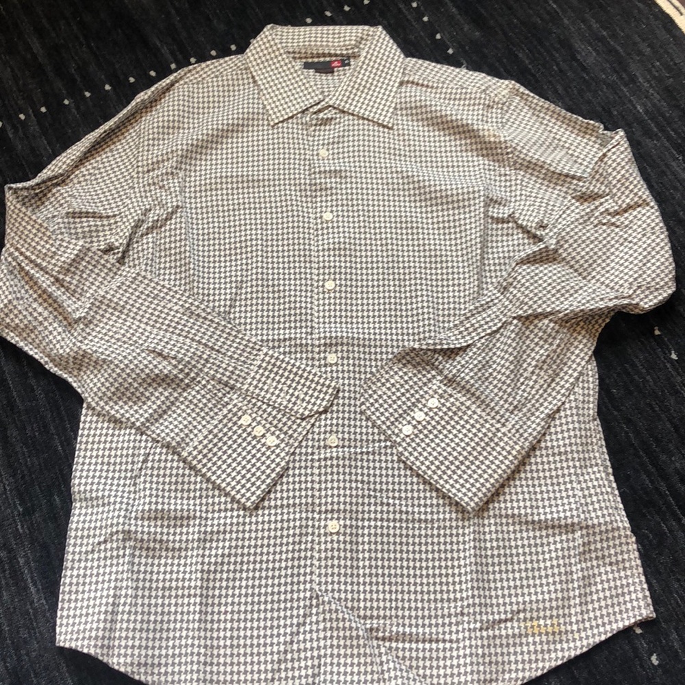 Men’s houndstooth button down XL